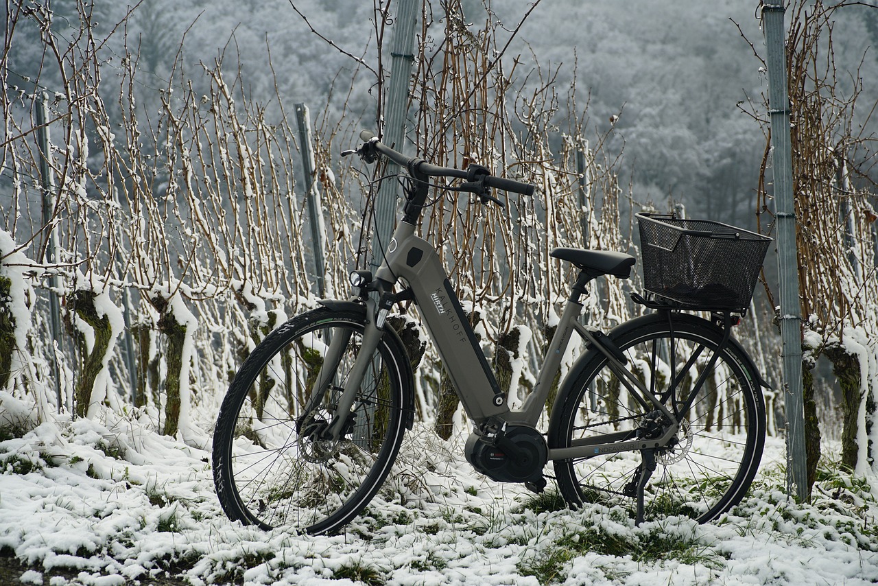 Vélo électrique dans la neige