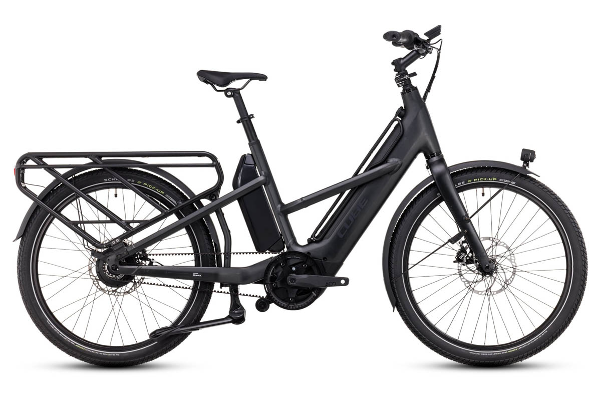 Cube Longtail Hybrid 725 e-cargo bike dans la couleur Grey'n'Reflex