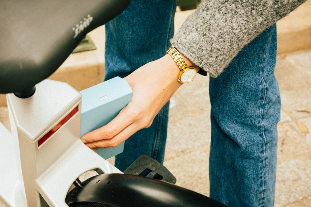 La batterie amovible sur le vélo électrique Anod